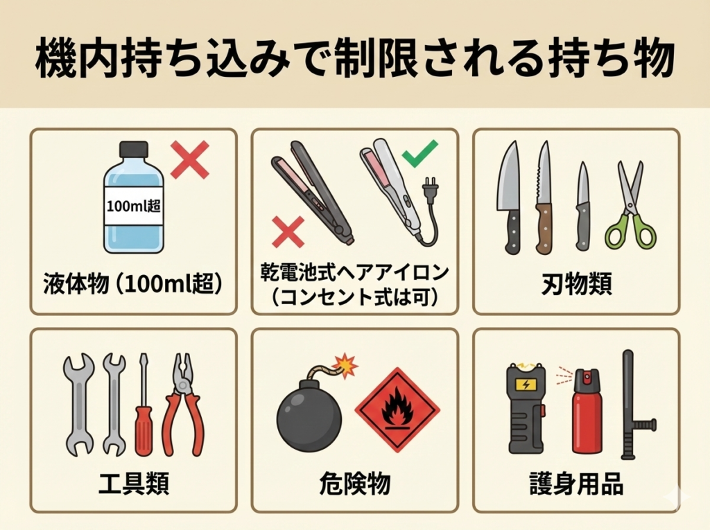 セブ旅行　国際線持ち込み禁止