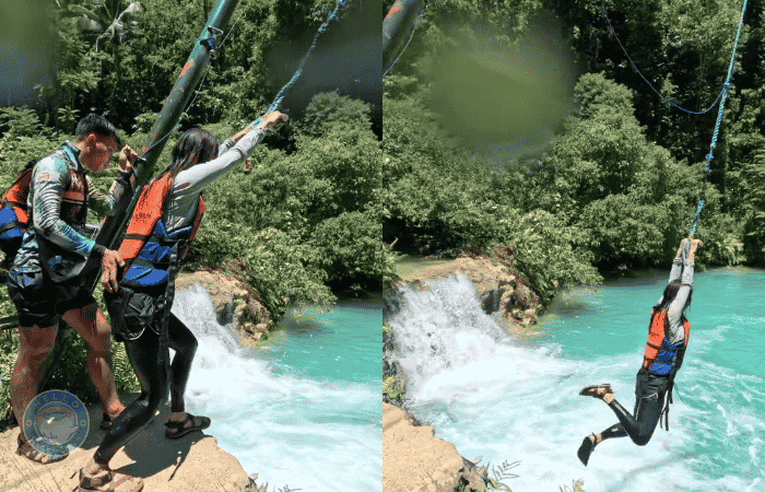 セブ島　カワサン滝　キャニオニング