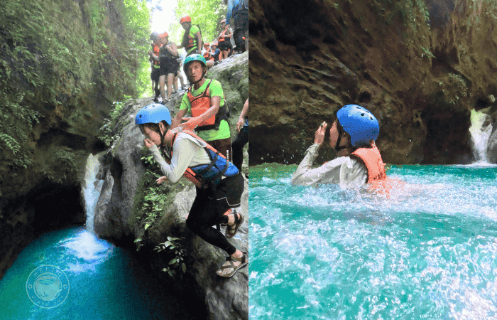 セブ島　カワサン滝　キャニオニング