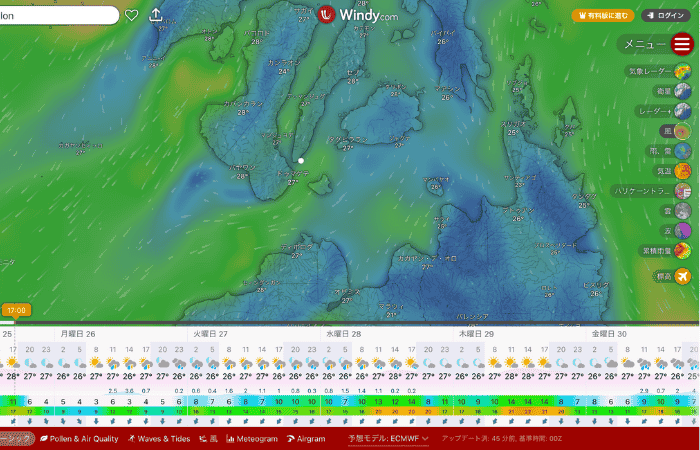 セブ　スミロン島　天気