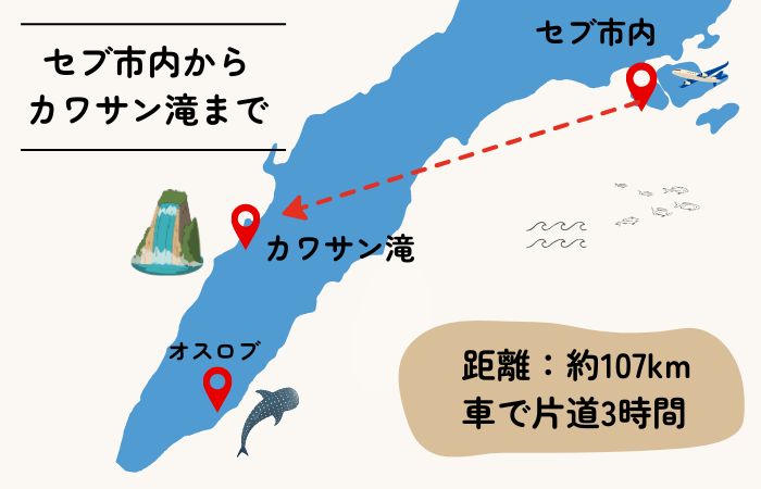 カワサン滝　キャニオニング　場所