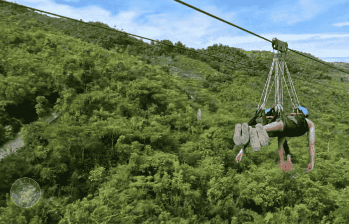 カワサン滝　キャニオニング　ジップライン